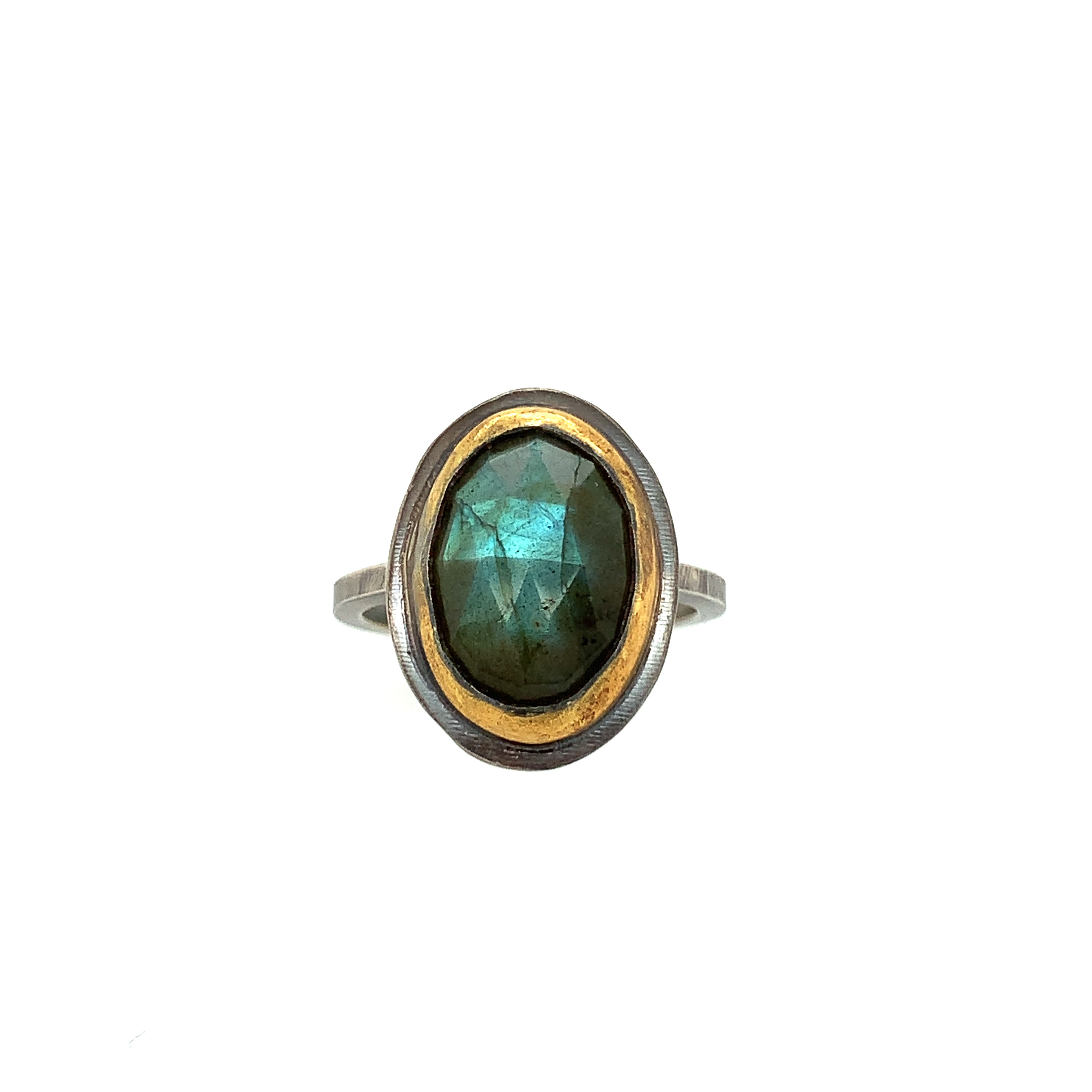 Labradorite Oval Keum-Boo Ring