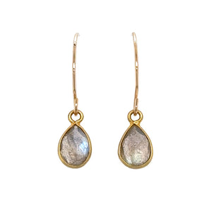 Labradorite Round Hook Earrings