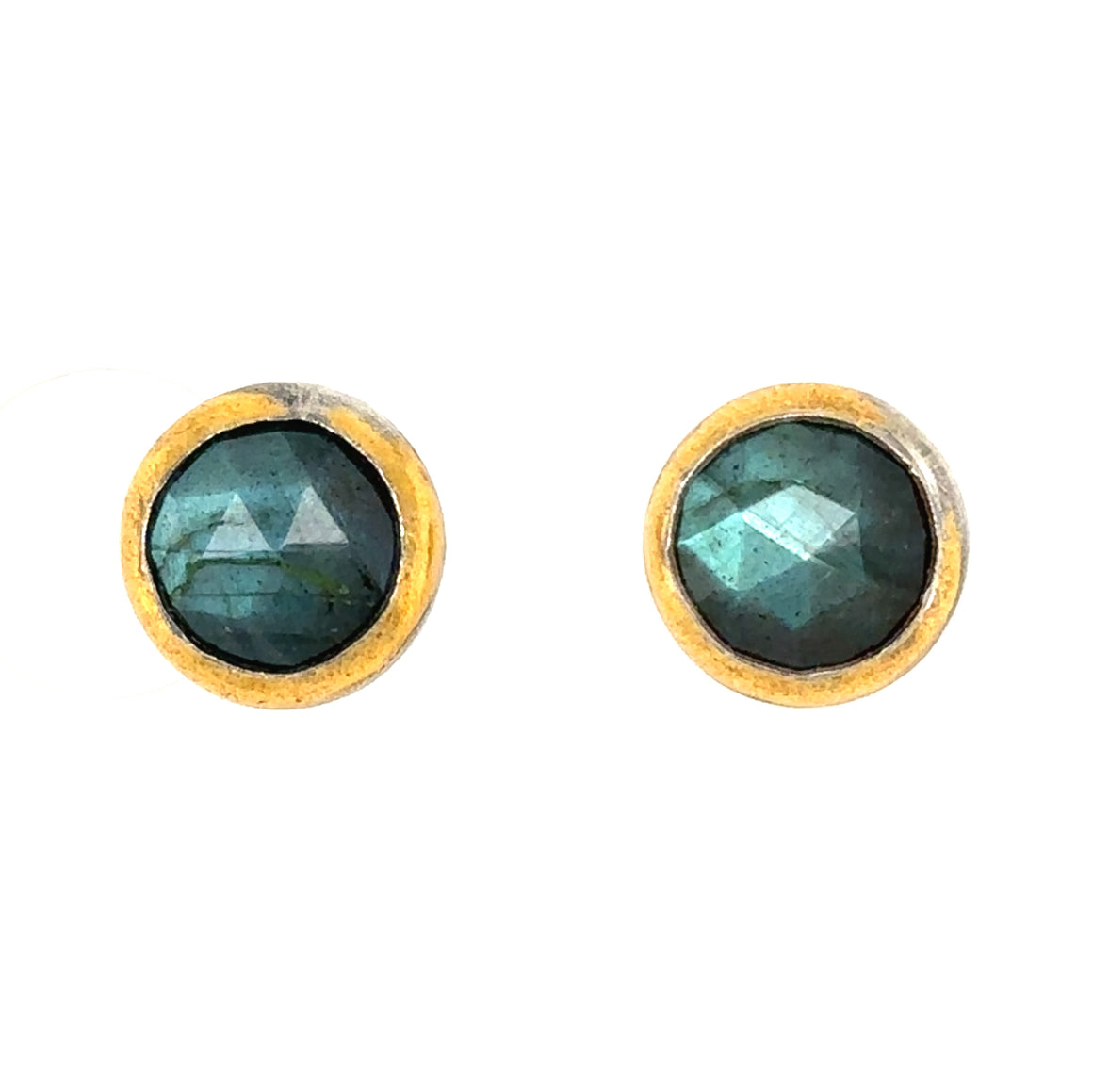 Labradorite Keum-Boo Fold Studs