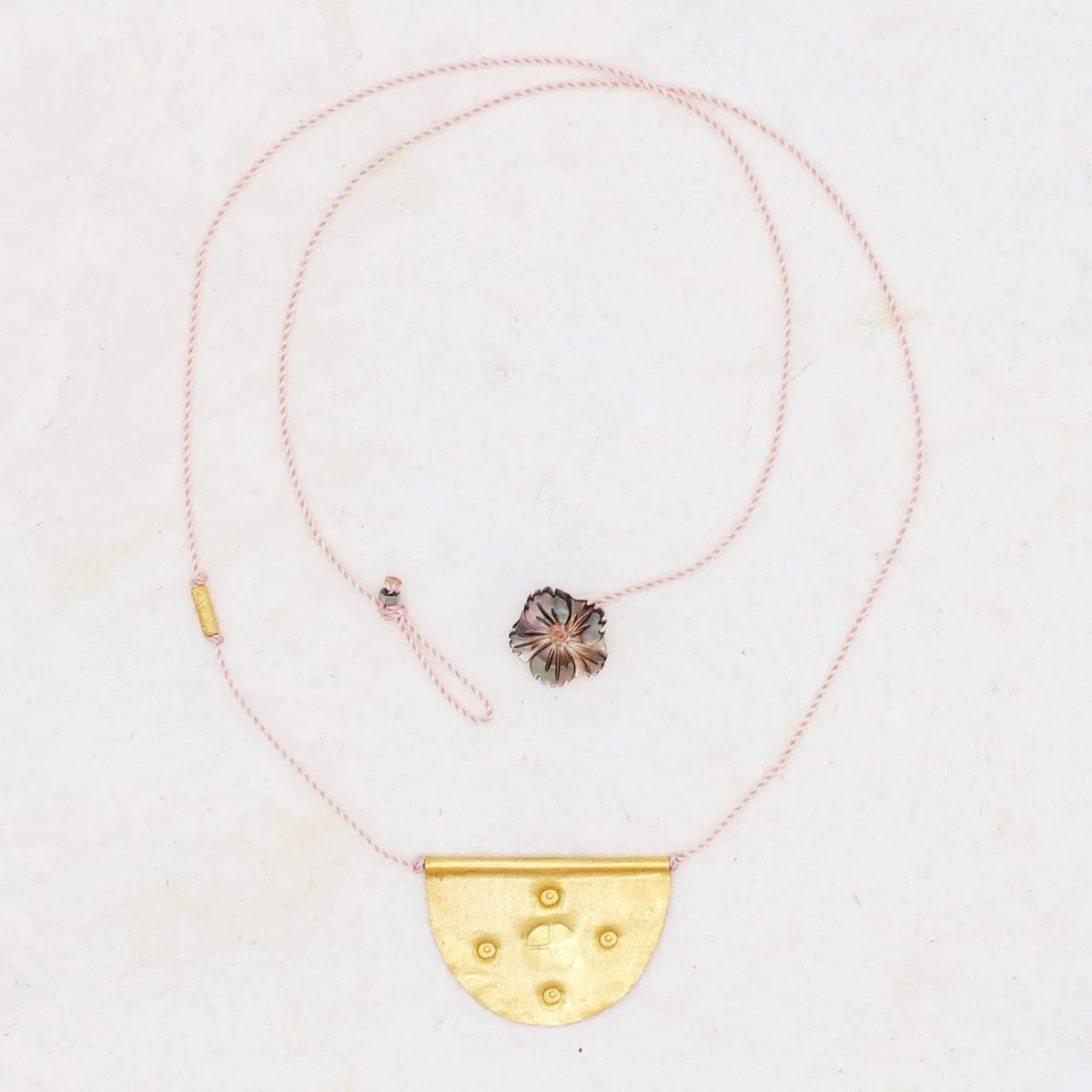 Large Halfmoon Talisman on Pink Nylon