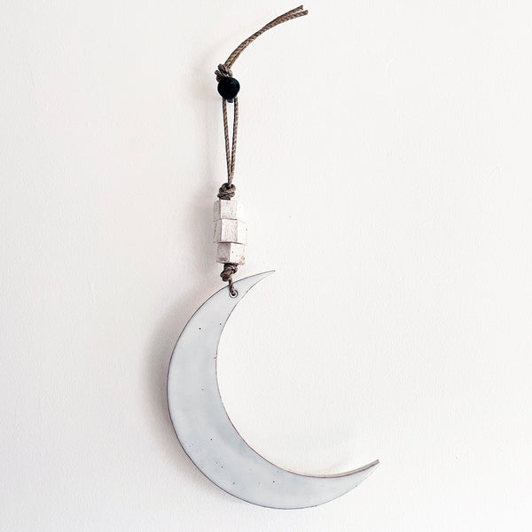 Large- Glazed Crescent Wall Hanging