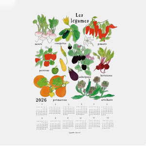 2026 Fabric Calendar - Les Legumes (Veggies)