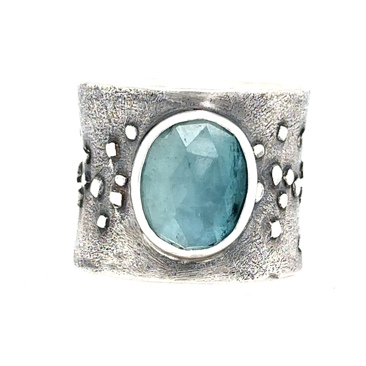 Light Blue Kyanite Freckled Band