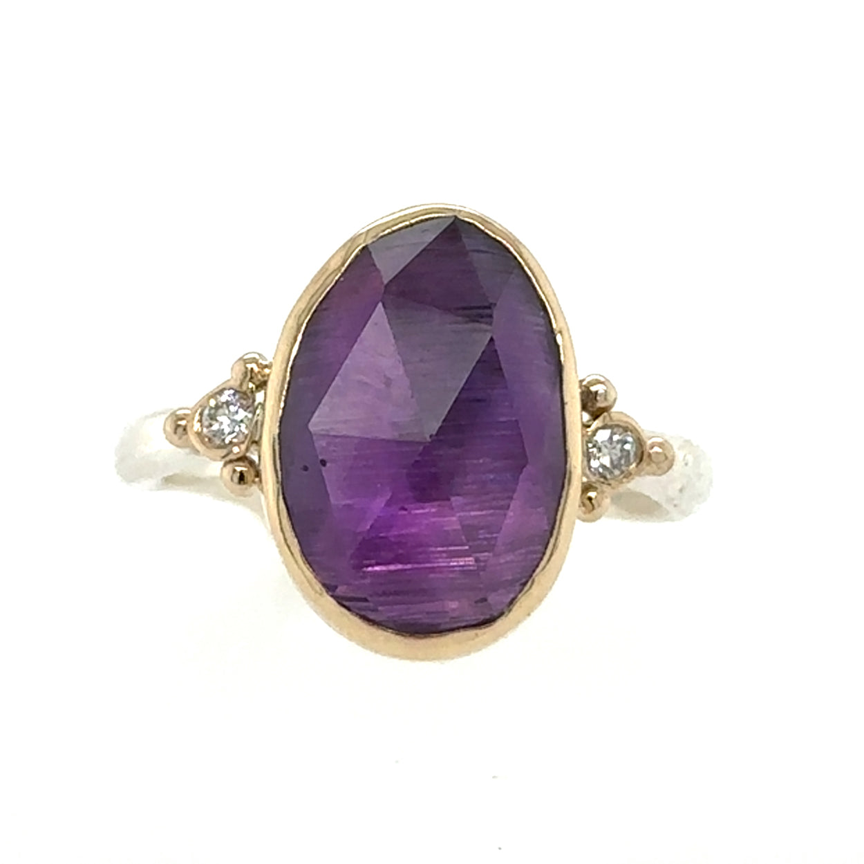Lilla Amethyst Ring with Diamonds