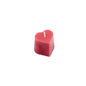 Small Beeswax Heart Votive - Pink