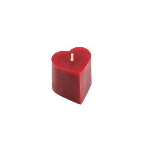 Small Beeswax Heart Votive - Red