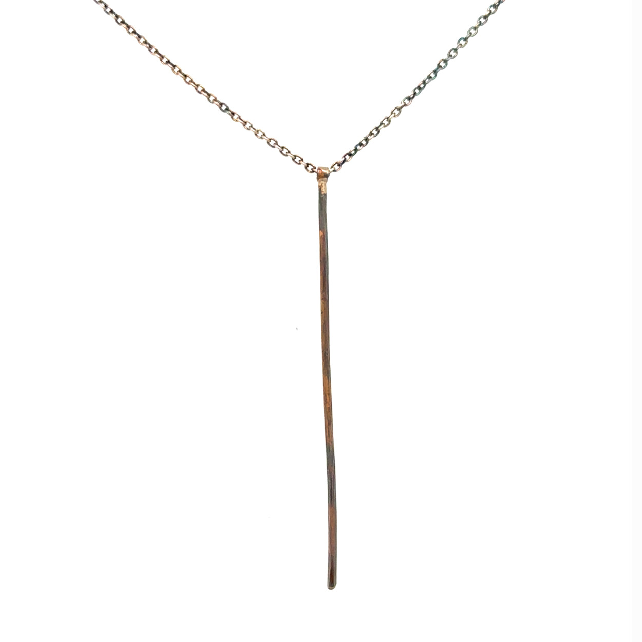 Oil Slick Oxidized Long Line Necklace