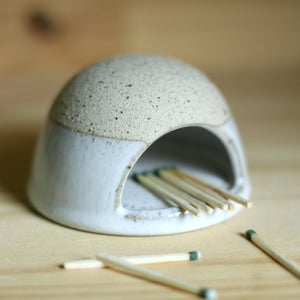 Ceramic Match Hut - Opal White