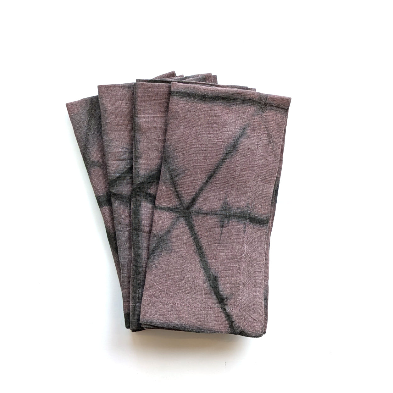 Mauve Itajime Dyed Napkins - Set of 4