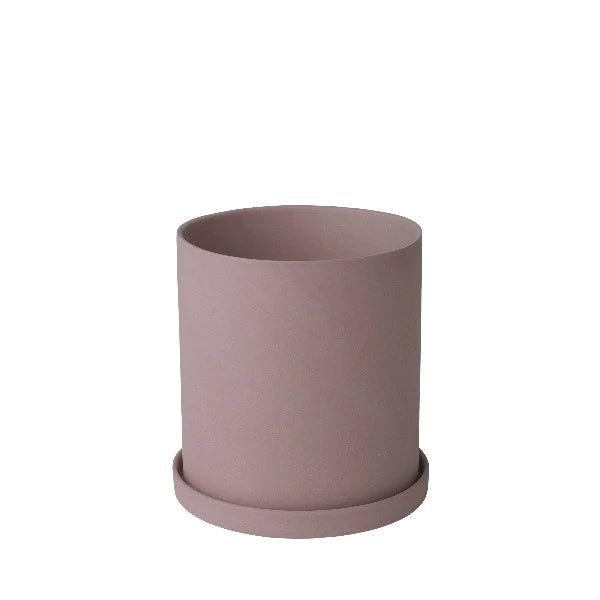 4.5" Porcelain Herb Planter - Mauve- Brown