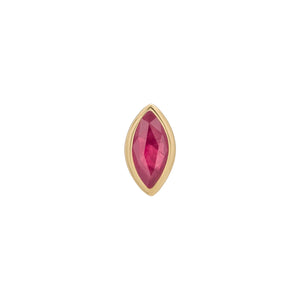 9k Mini Bezel Marquise Stud (SINGLE)