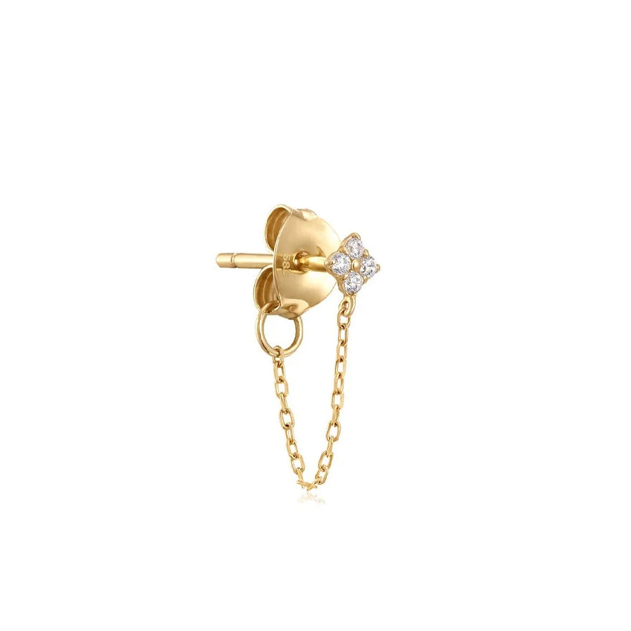 Diamond Dala Loop Chain Studs - SINGLE