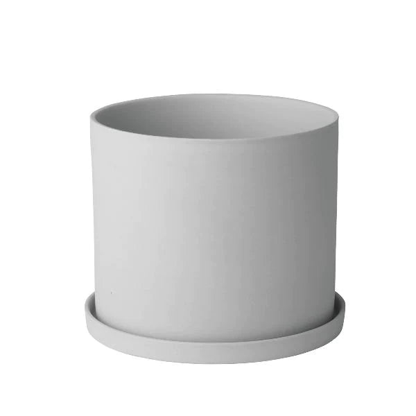 5.5" Porcelain Herb Planter - Light Grey