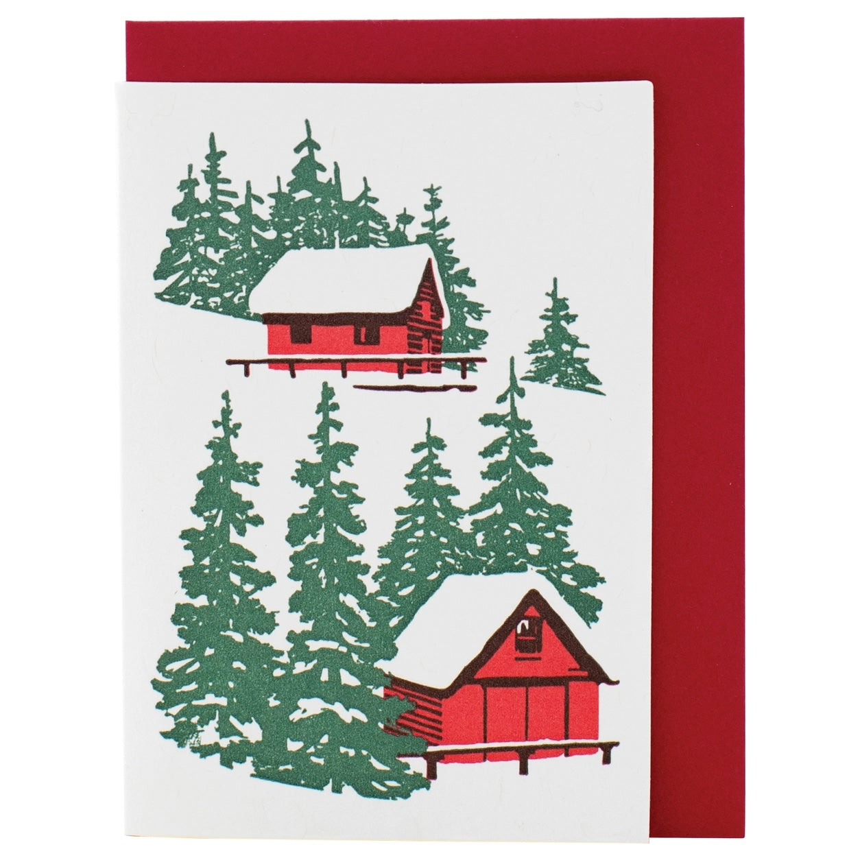 Mini Hillside Cabin Card