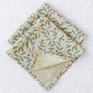 Linen Napkin - Mistletoe, Set of 2