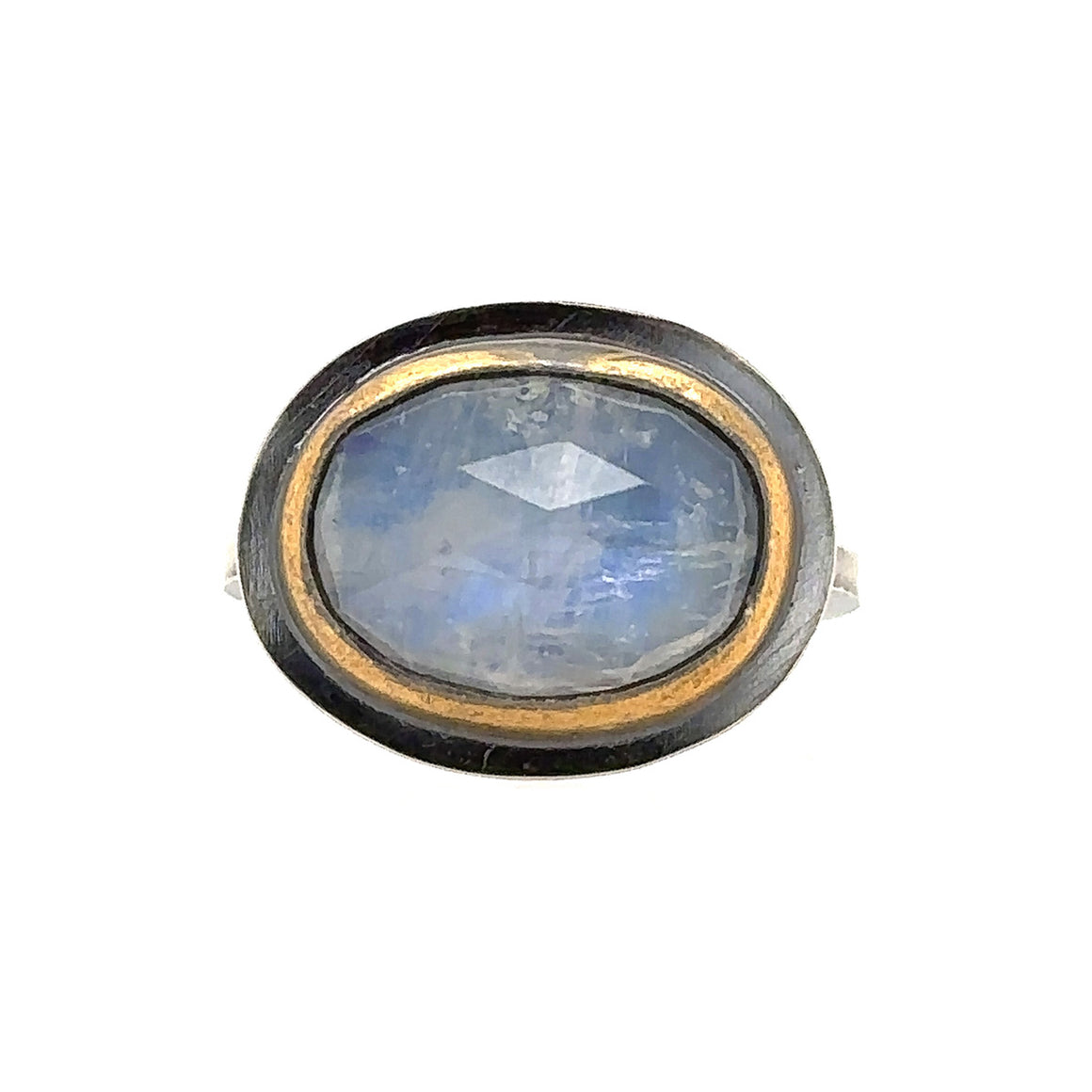 Rainbow Moonstone East-West Ring