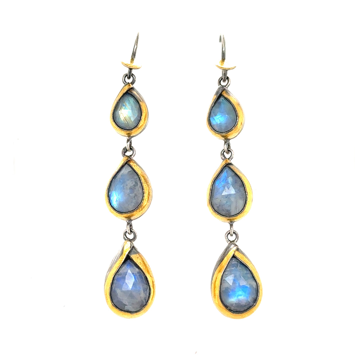 Moonstone Cascade Keum-Boo Earrings