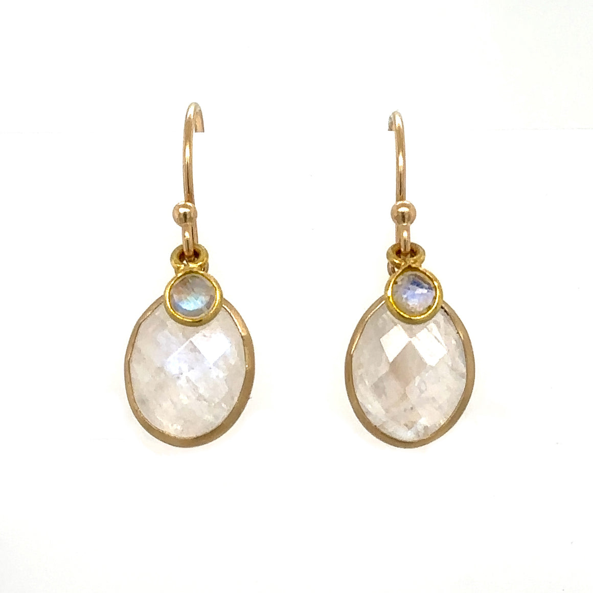 Oval Moonstone Charm Earring