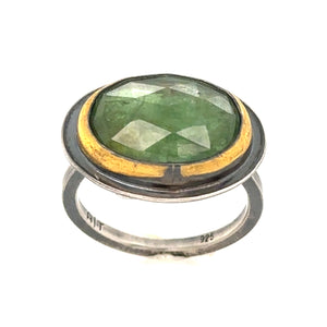 Green Kyanite East-West Ring