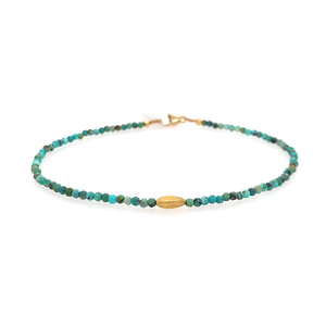 Multi Colored Turquoise + 18k Bracelet