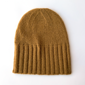 Alpaca Hand Knit Flat Hat