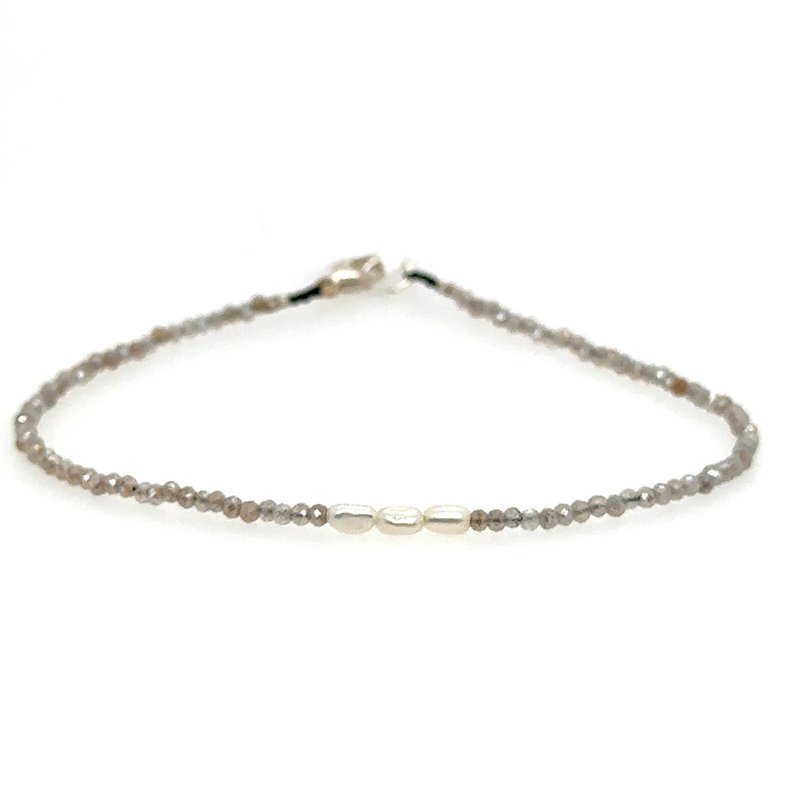Mystic Moonstone + Pearl Bracelet