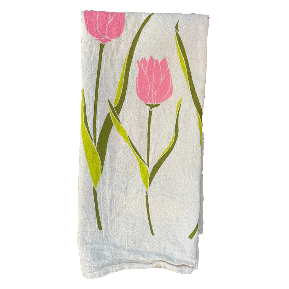 Tulips Tea Towel