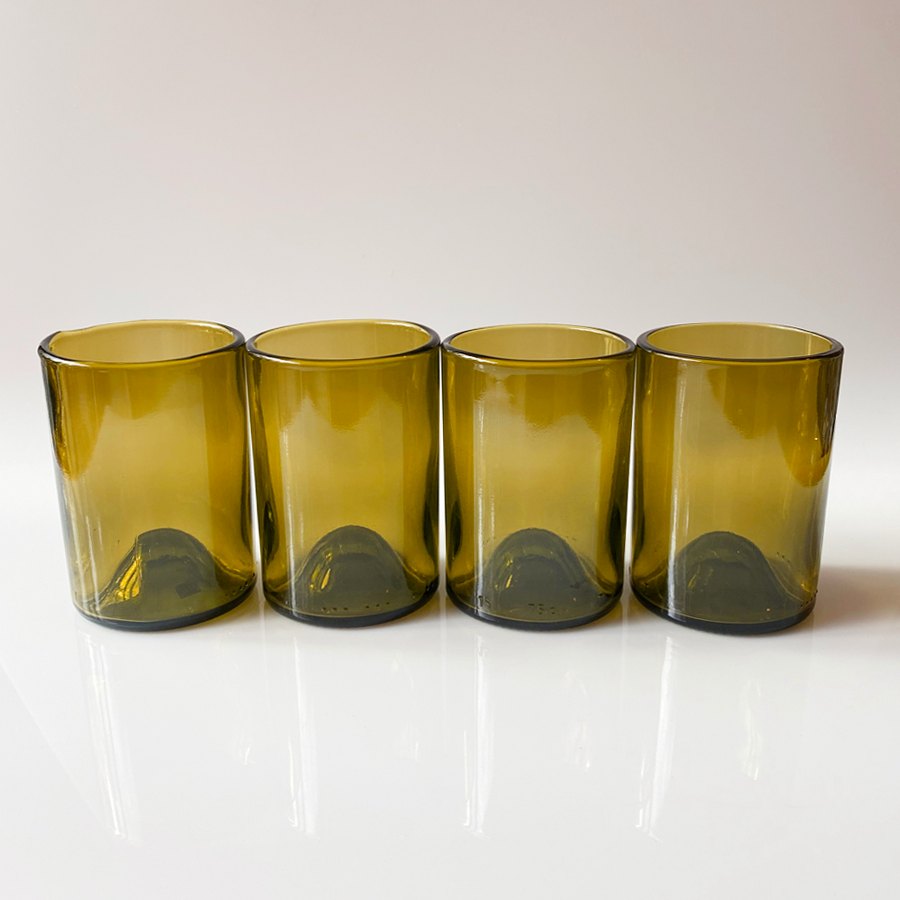 Amber Recycled Glass Tumbler (12 oz)