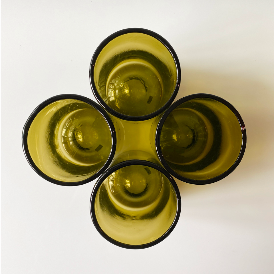 Amber Recycled Glass Tumbler (12 oz)