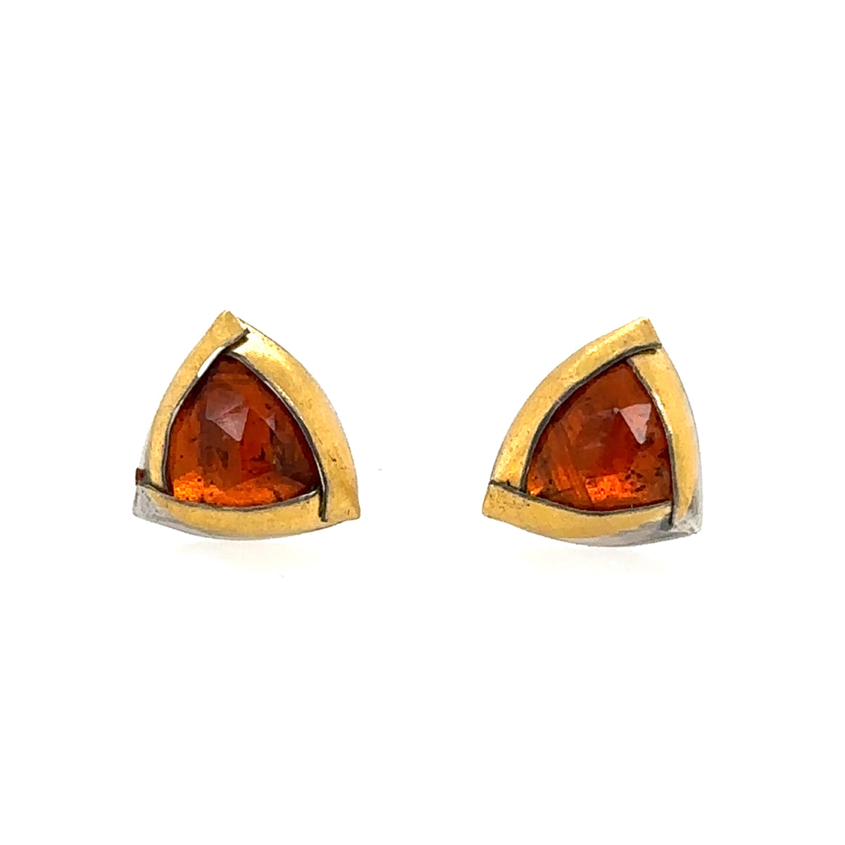 Orange Kyanite Trifold Keum-Boo Studs