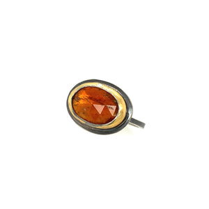 Golden Orange Kyanite Ring (SS/24k)