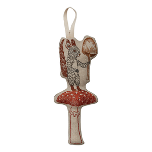 Squirrel + Mushroom Ornament