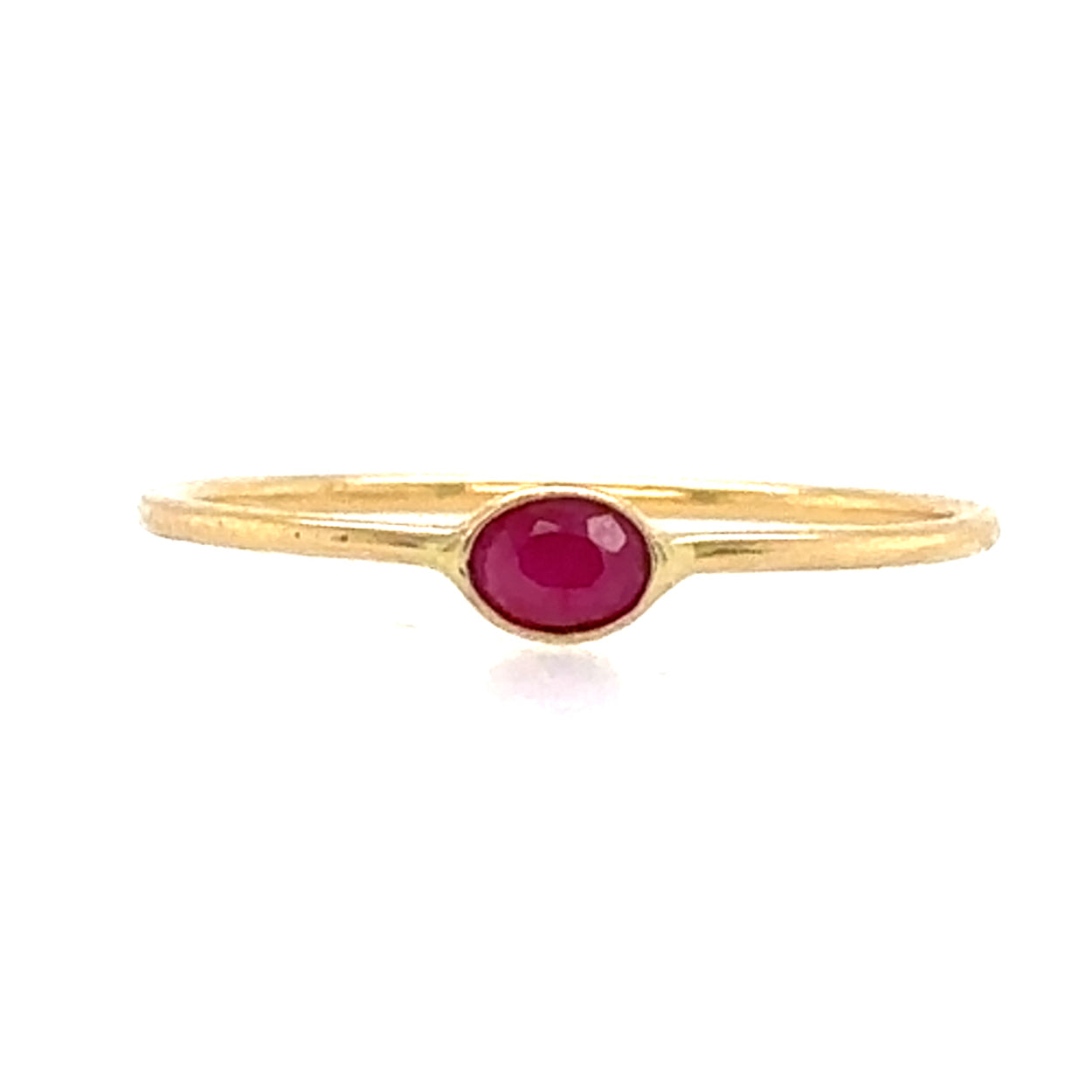 Tiny Passerine Ruby Ring