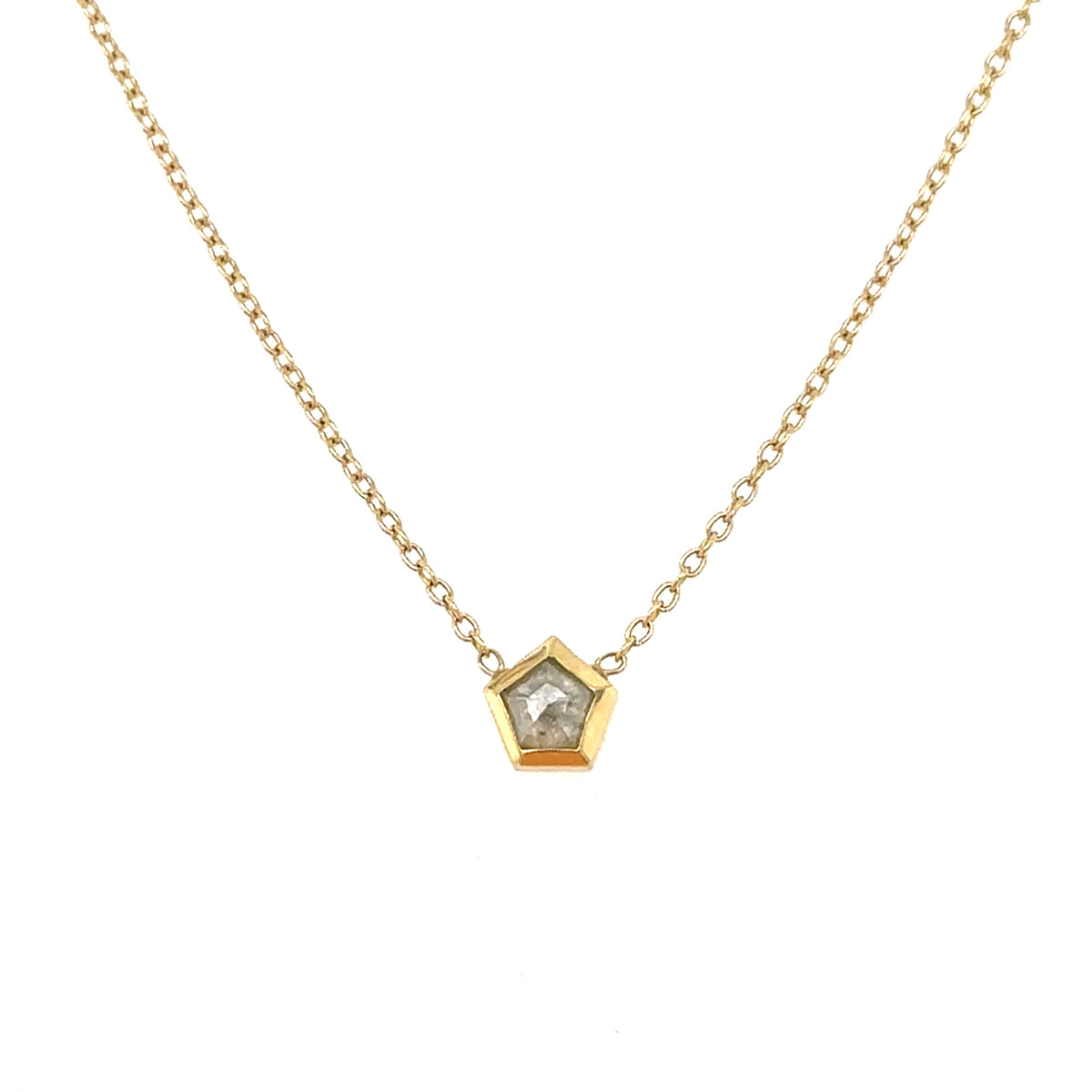 Pentagon Diamond Necklace