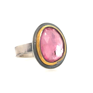 Light Pink Tourmaline Keum-Boo Ring