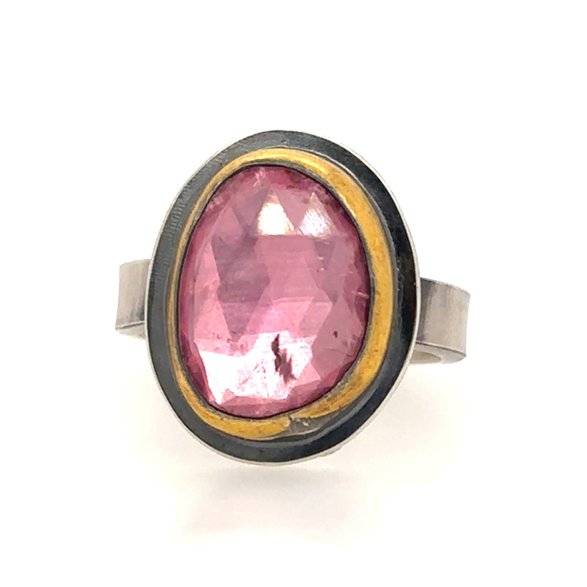 Light Pink Tourmaline Keum-Boo Ring