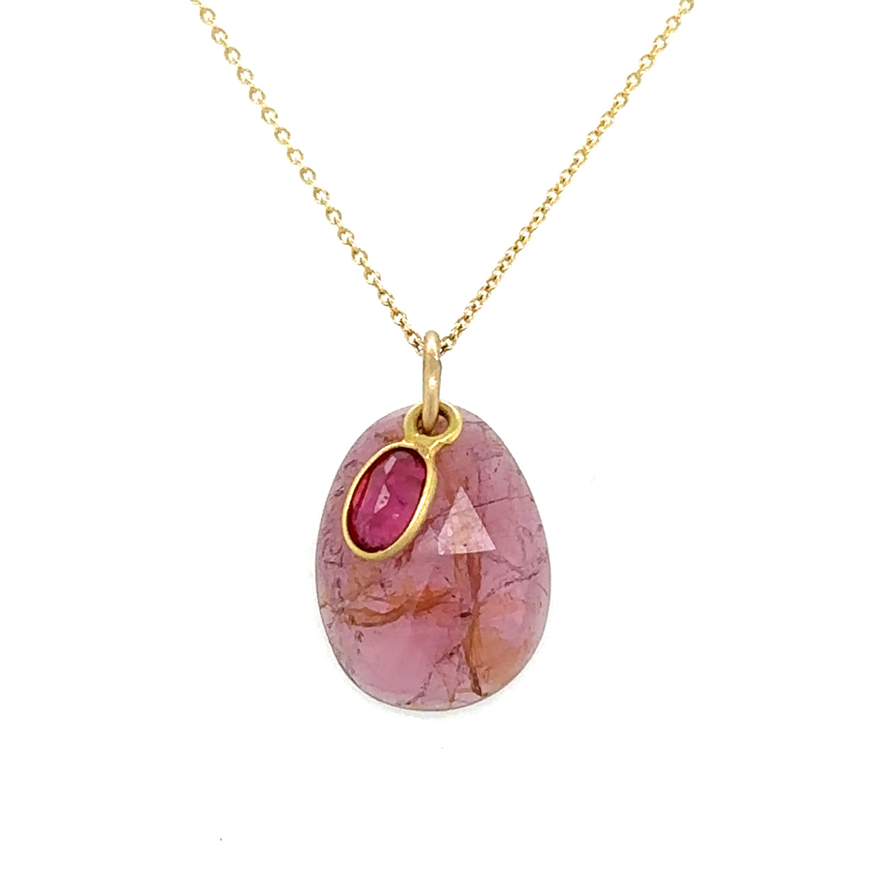 Lavender + Pink Tourmaline Sandpiper Necklace