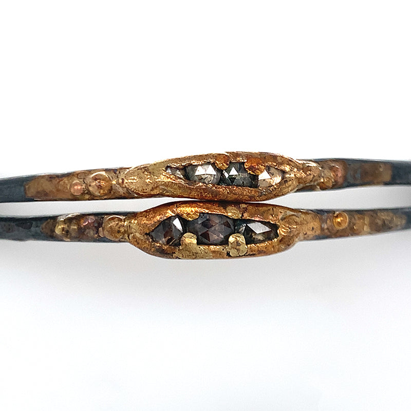 Triple Rose Cut Diamond Pod Cuff