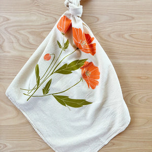 California Poppy Tea Towel