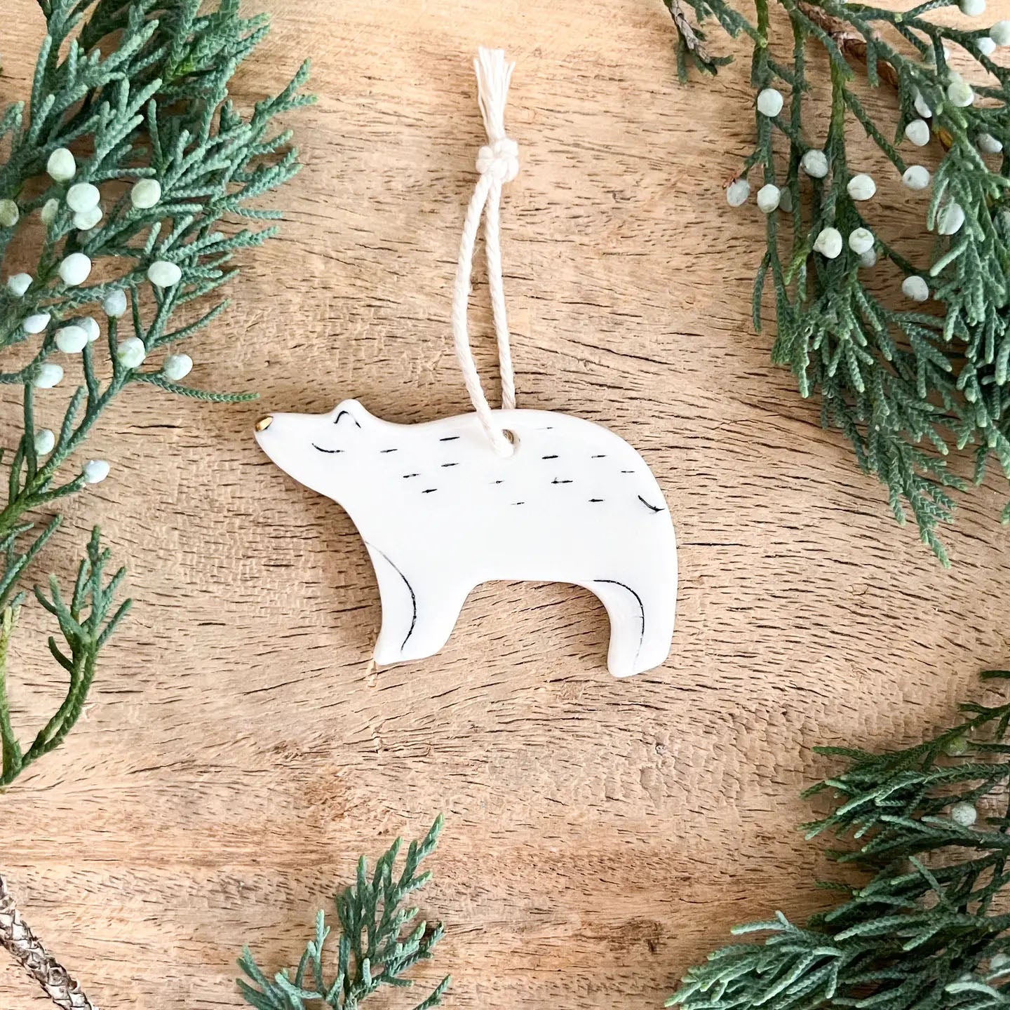 Porcelain Bear Ornament