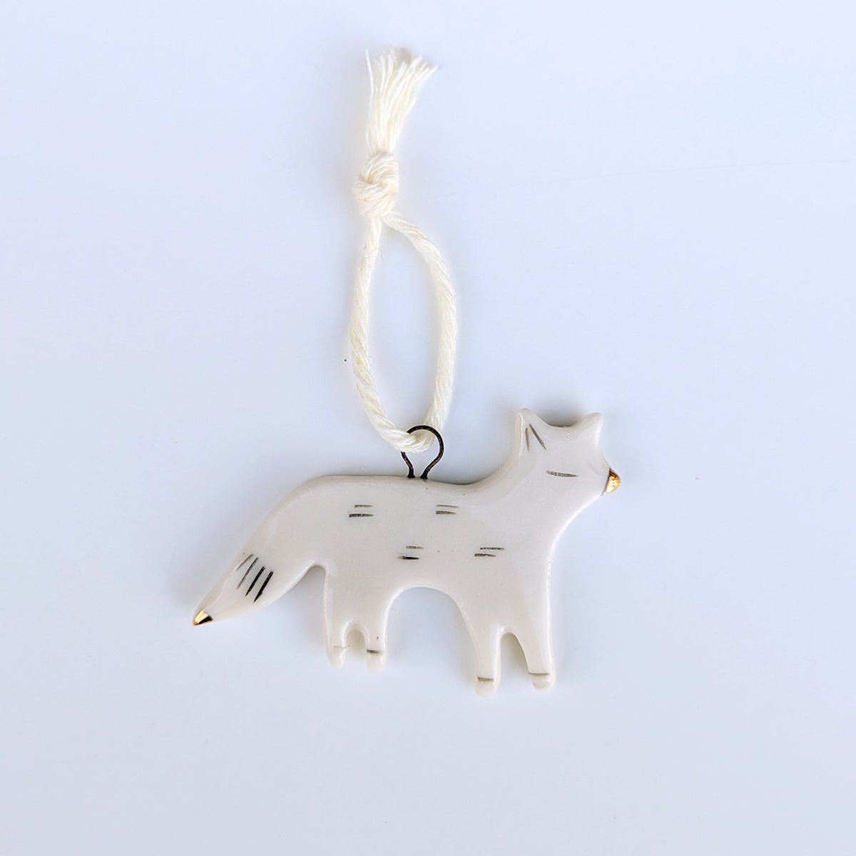 Porcelain Mini Fox Ornament