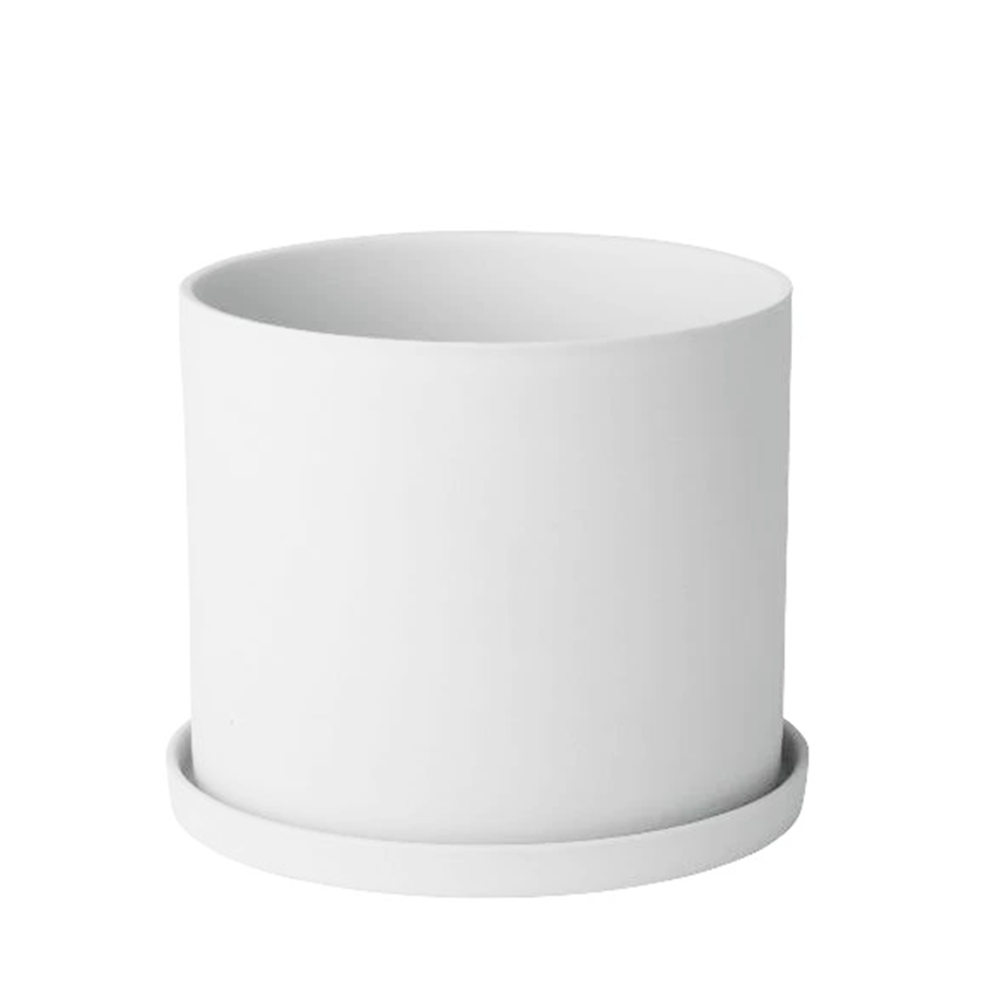 5.5" Porcelain Herb Planter - White