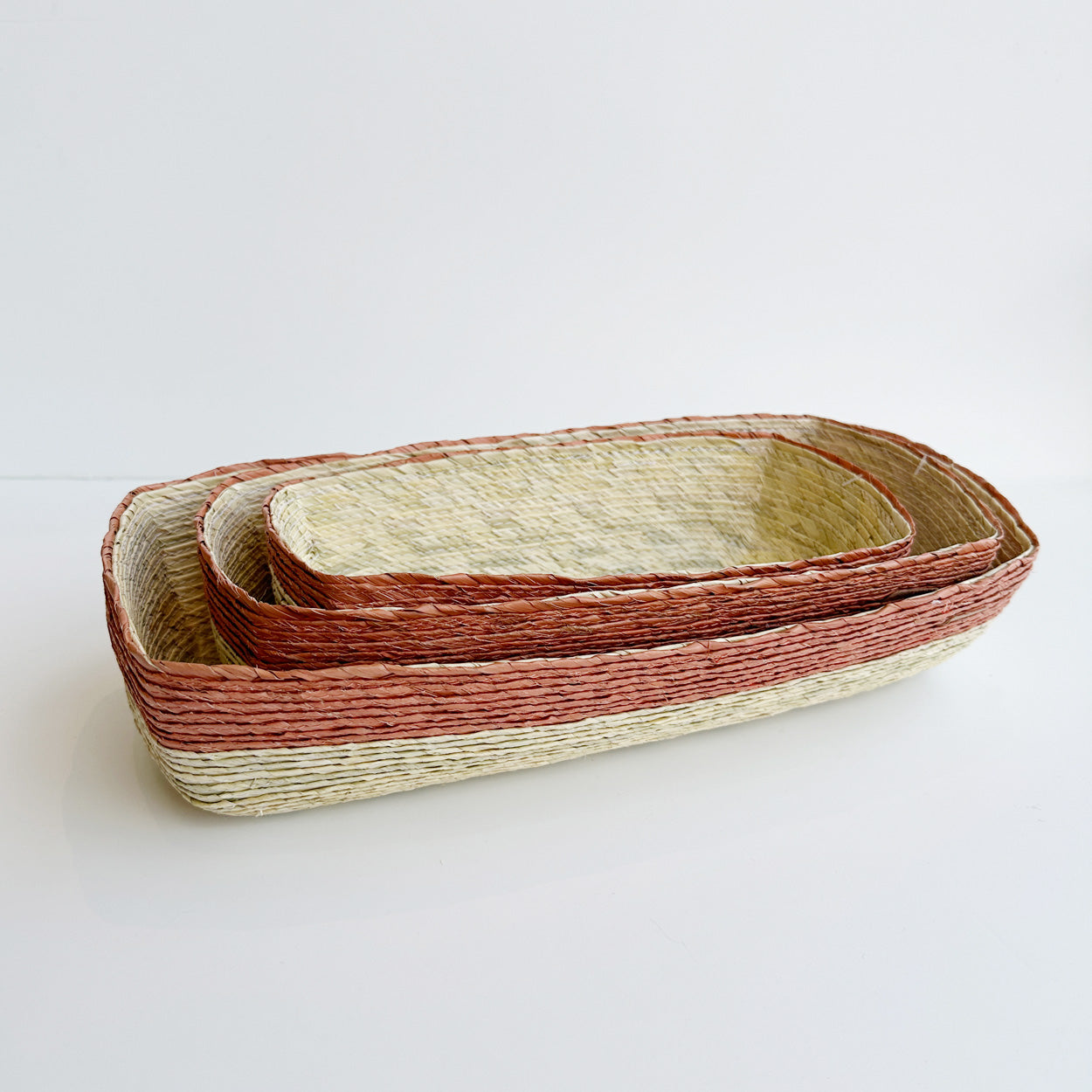 Rectangle Palm Basket (Petalo Stripe)