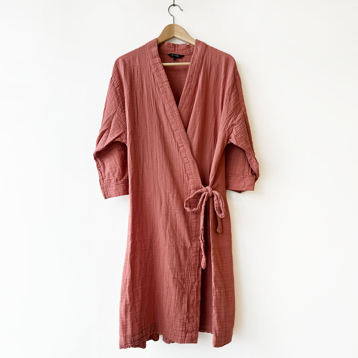 Cotton Kimono Robe - Rosewood