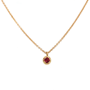 Ruby Prong Necklace