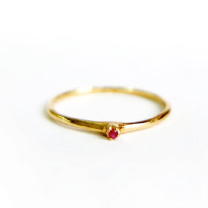 14k Petite Ruby Ring