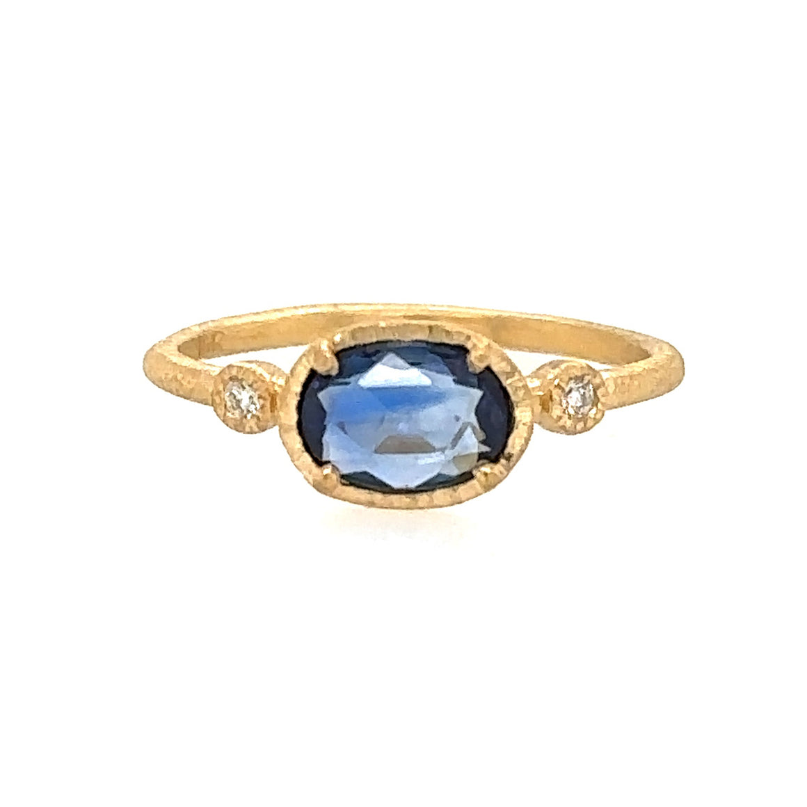 Blue Sapphire + Diamond Muguet Ring