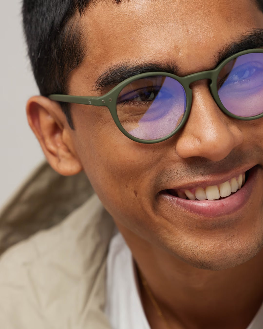 #D Reading Glasses - Kaki Green