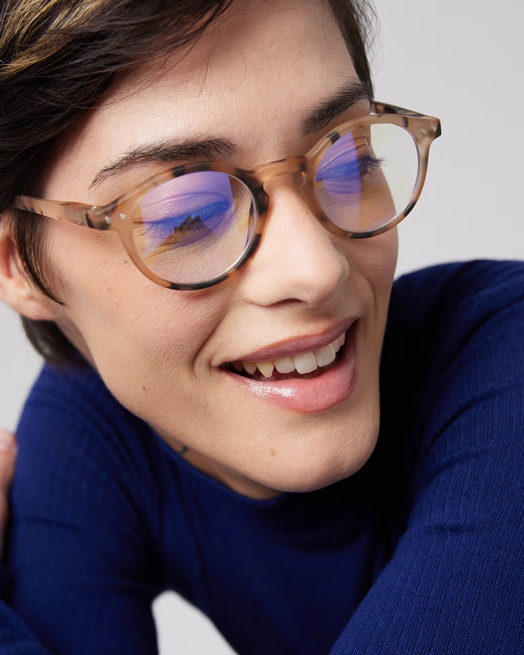 #D Reading Glasses - Light Tortoise