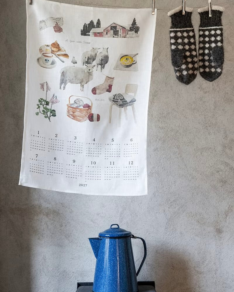 2027 Fabric Calendar - Sheep